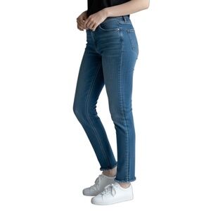 Super Stretch American Eagle Blue Jeans SZ 2 Frayed High Waist